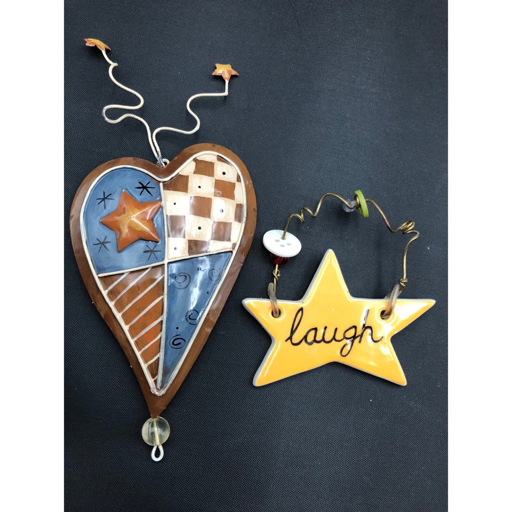 Vintage Sandra Magsamen for Silvestri Mixed Media Ornament Set Y2K cottagecore